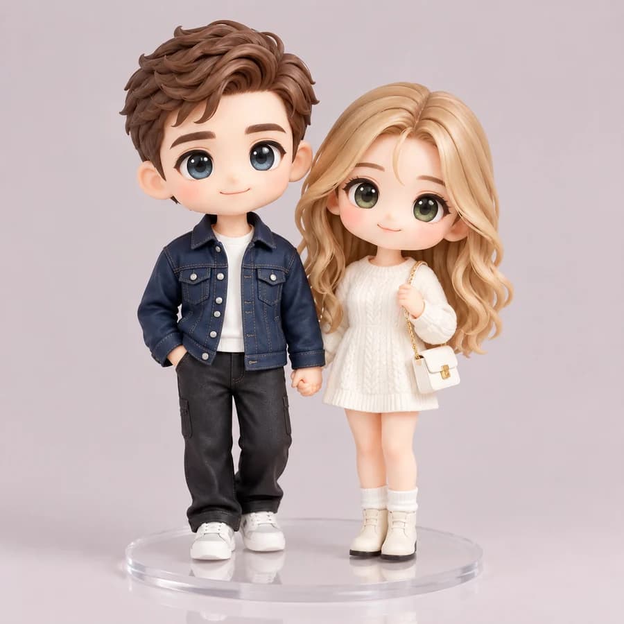 Figura de una pareja tomada de la mano