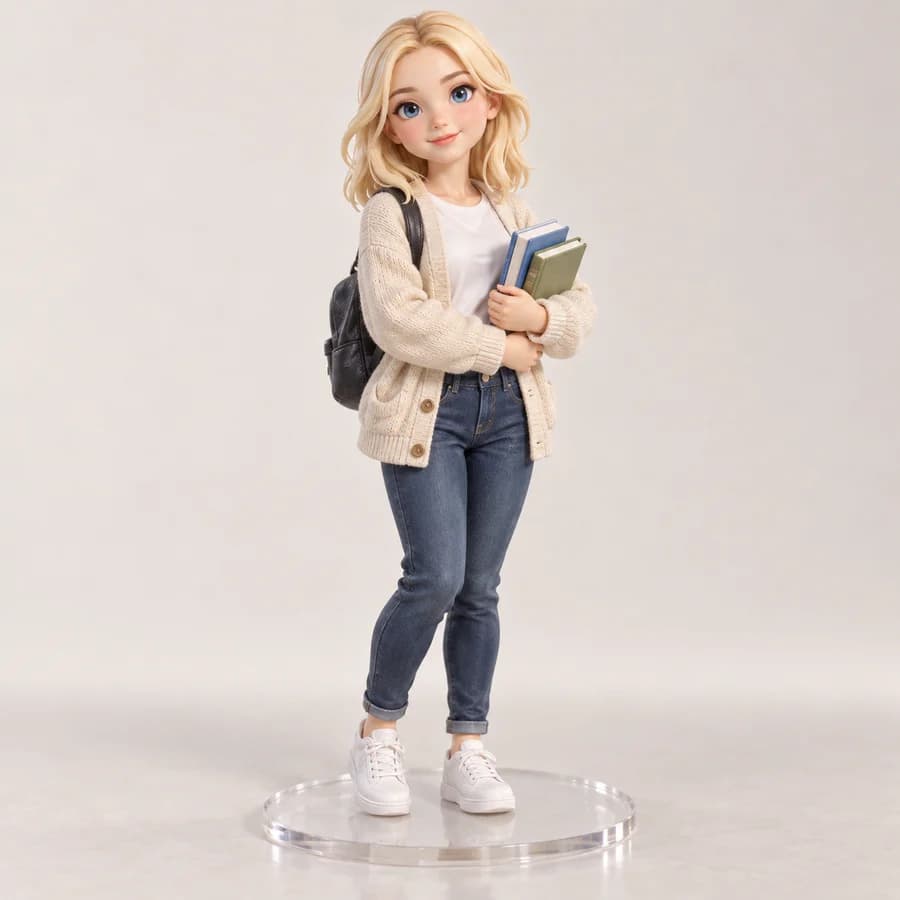 Figura de un estudiante con uniforme
