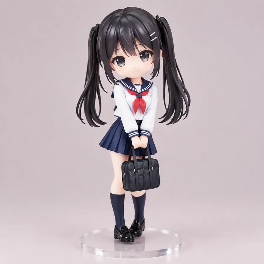 制服姿の女子学生のフィギュア
